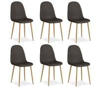 Chaise de salle à manger lot de 6 chaises rembourrées anthracite Homestyle4u