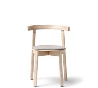 Chaise de Salle à Manger Luna en Chêne Huilé blanc/Hallingdal