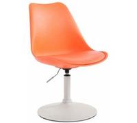 Chaise de Salle à manger Maverick , Blanc/Orange