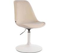 Chaise de salle à manger Maverick en velours , Crème/Blanc G