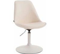Chaise de salle à manger MAVERICK similicuir , Crème/Blanc G