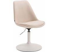 Chaise de salle à manger MAVERICK tissu , Crème/Blanc