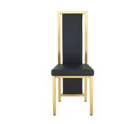 Chaise de salle à manger minimaliste européenne, Noir+Doré Aosom France