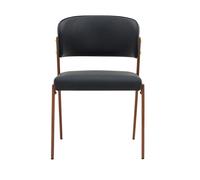 Chaise de salle à manger moderne rembourrée, Noir Aosom France