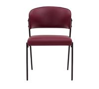 Chaise de salle à manger moderne rembourrée, Rouge Aosom France