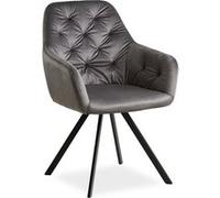 Chaise De Salle Manger Moderne Velours - Couleur Gris