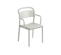 Muuto Chaise à accoudoirs Linear steel armchair Grey (RAL 7044)