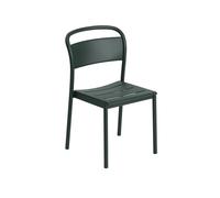 Chaise de Salle à Manger Muuto Linear en Acier Vert Foncé