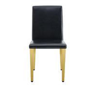 Chaise de salle à manger, Noir+Or Aosom France