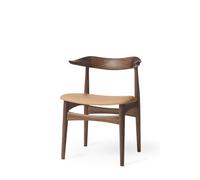 Chaise de Salle à Manger Nordique Chaleureuse en Corne de Vache, Noyer/soavé