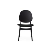Chaise de Salle à Manger Nordique Noble et Chaleureuse en Bois de Hêtre Noir Noir