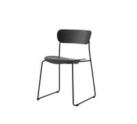 Chaise de Salle à Manger Pavilion AV51 en Chêne Laqué Noir/ Noir