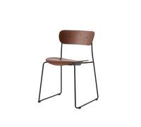Chaise de Salle à Manger Pavilion AV51 Noir/ Noyer Laqué