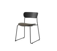 Chaise de Salle à Manger Pavilion AV52 Siège Rembourré Noir/ Fuse