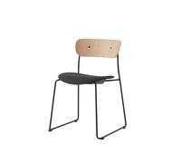 Chaise de Salle à Manger Pavilion AV52 Siège Rembourré Noir/ Re-wool