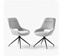Chaise de salle à manger pivotante 360°, Gris clair Aosom France