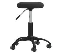 Chaise de salle à manger pivotante en velours noir avec vérin à gaz | Cadre en acier revêtu par pulvérisation, rotation à 360 degrés, housse en velours doux, hauteur du siège réglable