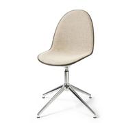 Chaise de Salle à Manger Pivotante Eternity en Aluminium et Tapissée 218 Beige