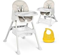 Chaise de salle à manger pour enfants avec table + bavoir Milo Ricokids gris