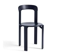 Chaise de Salle à Manger Rey en Hêtre Laqué Bleu Foncé