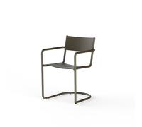 Chaise de Salle à Manger Sine avec Accoudoirs, Vert Foncé