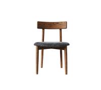 MUUBS Chaise Tetra avec assise Tissu de couleur granit-chêne foncé