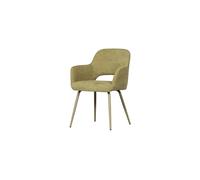 JENNY - Lot de 2 chaises de repas tissu vert Vert