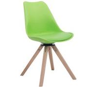 Chaise de salle à manger Troyes Pivotante Piétement en Forme Carrée , Vert/Nature G