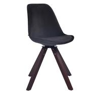 Chaise de salle à manger Troyes velours Square noyer - noir