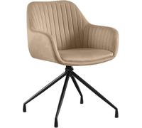 Chaise de salle à manger Welby, velours taupe