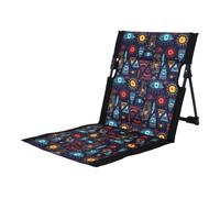 Chaise de sol avec dossier, fauteuil inclinable, rembourré, robuste pour | Chaise pliante avec dossier pour personnes qui vivent en appartement, adolescents, voyageurs, salon, camping, plage et