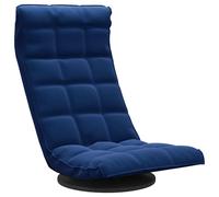 Chaise de sol pivotante Bleu Velours