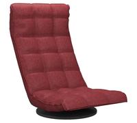 Chaise de sol pivotante Rouge bordeaux Tissu