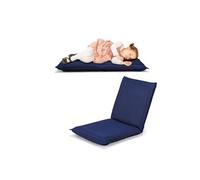 Chaise de Sol Pliable en 6 Position Bleu foncé 44x54,5x53,5 CM Tatami Inclinable Idéal pour Chambre Salon Bureau