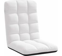 Chaise de sol pliante blanche en tissu 71 x 51 x 62 cm