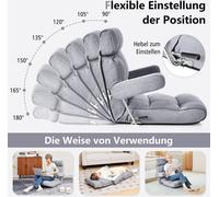 Chaise de sol pliante Bond canapé avec dossier réglable 80 x 72 x 75 cm gris