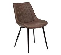 Chaise ""Olwen"" effet cuir marron - Atmosphera Créateur d'intérieur