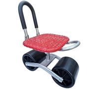 Chaise de terrain mobile avec chariot à outils relevable, siège de plantation sur roulettes pour jardinage, tabouret de jardinier en plein air pour bricolage et petits outils de jardin