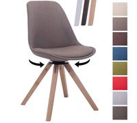 Chaise de visiteur - CLP - TROYES SQUARE - Pivotante - Tissu polyester - Piètement en bois 84 cm