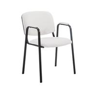 Chaise de visiteur Ken PRO similicuir , Blanc