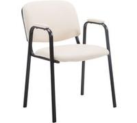 Chaise de visiteur Ken PRO similicuir , Crème Crème G