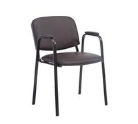 Chaise de visiteur Ken PRO similicuir , Marron