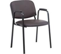 Chaise de visiteur Ken PRO similicuir , Marron Marron G
