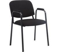Chaise de visiteur Ken PRO tissu , Noir Noir G