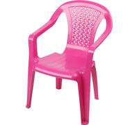 Chaise d'enfant en plastique - env. 51 x 37 cm - couleur : rose / fuchsia