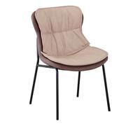 Chaise Design Brady 84cm Beige & Marron