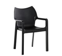 Chaise design Diva capacité de charge max 160 kg , Noir