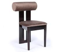 Chaise Design en Velours Jasper 79cm Marron