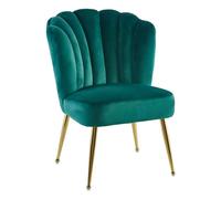 Paris Prix Chaise Pippa – Design velours H. 87 cm Vert