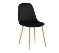 Chaise Design en Velours Polar 94cm Noir